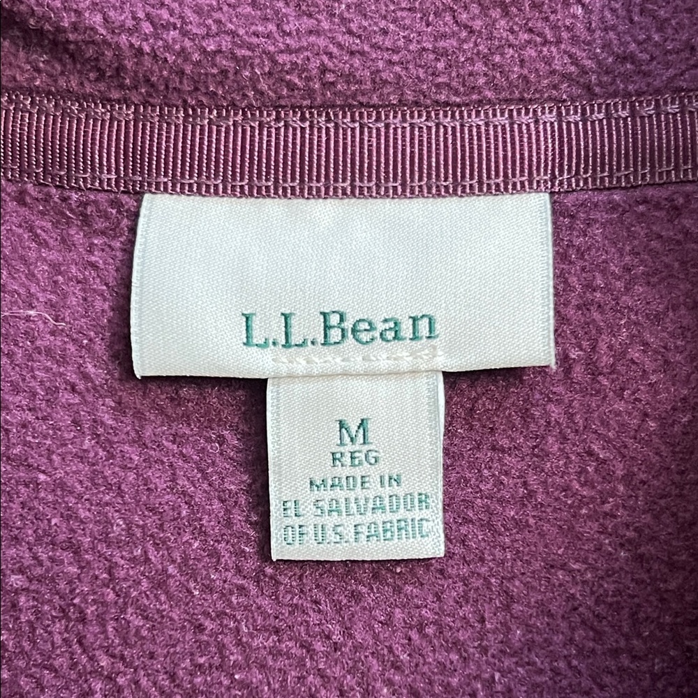 L.L. Bean Polartec Fleece Purple Jacket Zip Closure Pockets Collar Womens Medium - Picture 8 of 14